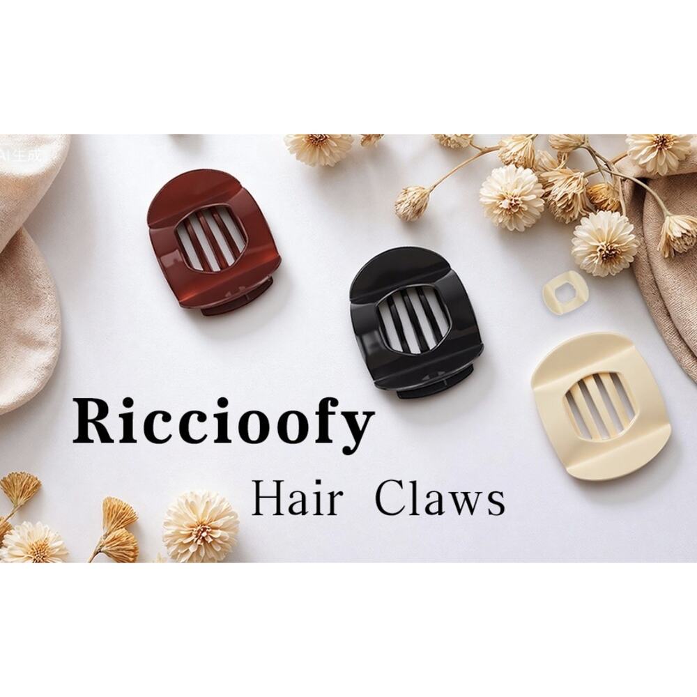 3 Pack Hair Claw Clips Red Black White Non Slip Grip Women Hair Accessories Set - Picture 3 of 12